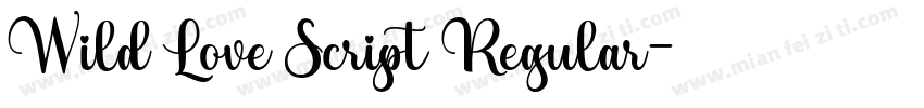 Wild Love Script Regular字体转换